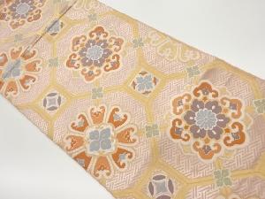 蜀江文に華紋模様織出し袋帯